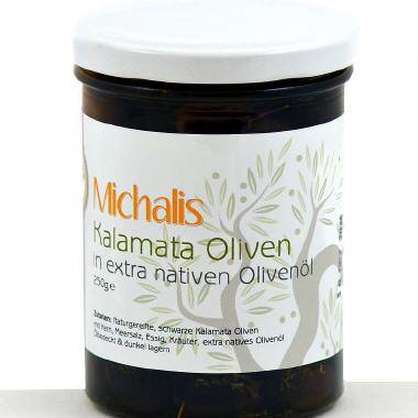 Kalamata-Oliven mittelgroß in Olivenöl 250g